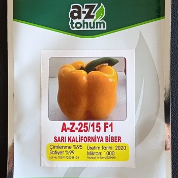AZ 2515 F1 Sarı Kalifornia Biber Tohumu