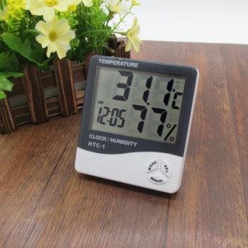 Dijital Termometre Sıcaklık Ve Nem Ölçer Masa Saati Alarm